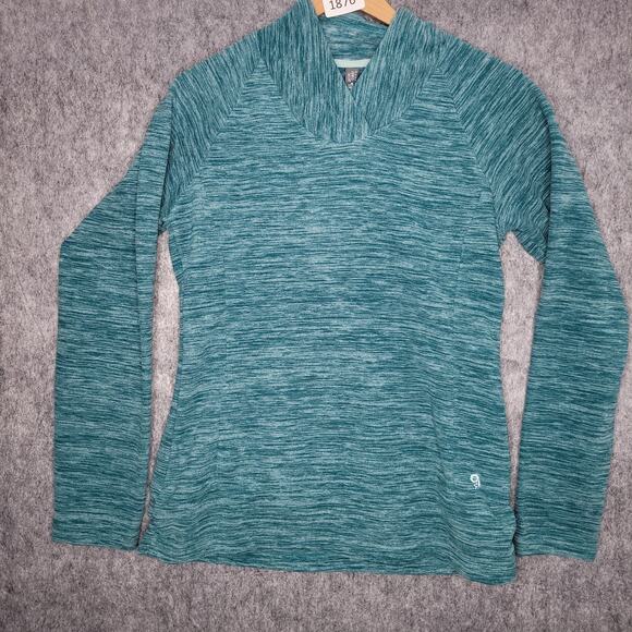 Mountain Hardware Womens Fleece Shirt Top Sweater Size Medium Heathered Blue - Picture 1 of 11